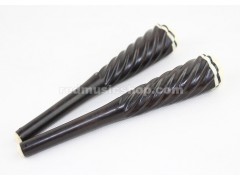 Ebony Erhu Pegs, Spiral, 1 Set (2 Pieces), Customizable