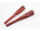 Red Sandalwood Erhu Pegs, Spiral, 1 Set (2 Pieces), Customizable