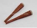 Rosewood Erhu Pegs, Spiral, 1 Set (2 Pieces), Customizable