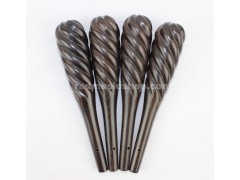 Ebony Pipa Pegs, Spiral, 1 Set (4 Pieces), Customizable