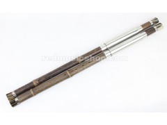 Professional Purple Bamboo Bawu Flute, Double Pipe