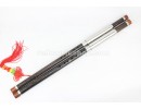 Professional Ebony Bawu Flute, Double Pipe