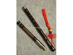 Concert Grade Professional Ebony Bawu Flute, Imitation Bamboo Joint