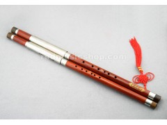 Professional Rosewood Bawu Flute, Double Pipe