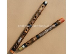 Purple Bamboo Flute,Dizi Kit,Imitation OX Horns, Detachable