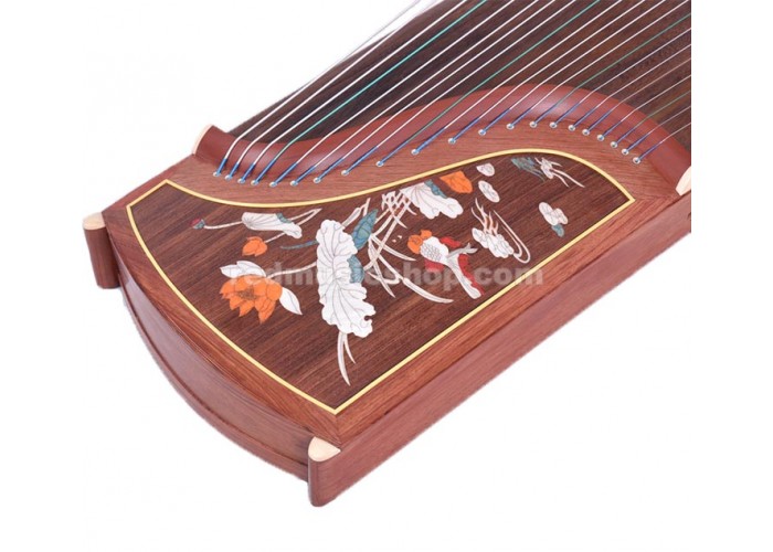 Dunhuang Guzheng 694L Chinese 21 string Zither E1161 Red Music Shop