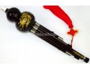 Professional Engraved Ebony Hulusi with Ceramic Mouthpiece, Detachable and Adjustable, E0116