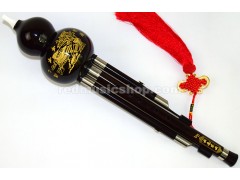 Professional Engraved Ebony Hulusi, Detachable and Adjustable