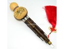 Professional Hulusi with Ceramic Mouthpiece, Aged Purple Bamboo, Plum Buckle, Detachable and Adjustable, E0119