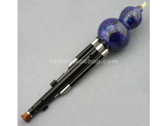 Professional Ebony Cloisonne Hulusi, Detachable and Adjustable