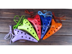 Fengya 12 Hole Soprano C Plastic Ocarina, 5 Colors Available