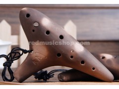 Fengya 12 Hole Retro Ocarina Ceramic Flute, 3 Keys Available