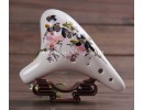 风雅12孔圆头陶笛，手绘精品，2种调, E0655