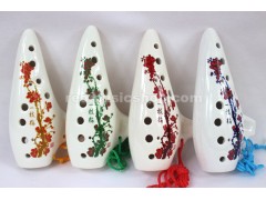 12 Hole Alto C SUBMARINE Ocarina Ceramic Flute, 4 Colors Available
