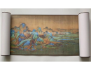 《千里江山图》长卷字画，古代名画真迹高清复制品，微喷仿古国画, E2005