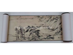 「富春山居図」長巻書画　古代の有名な絵画複製品　アンティーク中国絵画 E2007