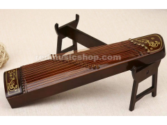 Miniature Chinese Guzheng Model, with Stand and Case, 16cm