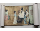 Traditional Chinese Painting Reproduction, Han Xizai's Night Revels, by Gu Hongzhong, with Case