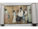 《韩熙载夜宴图》长卷字画，古代名画真迹高清复制品，微喷仿古国画, E2004
