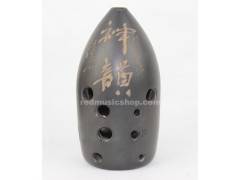 Professional 10 Hole Chinese Xun Pottery Flute, Feng's Xun, 4 Patterns Available