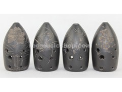 8 Hole Chinese Xun Pottery Flute, Feng's Xun, 4 Patterns Available, XUN-P