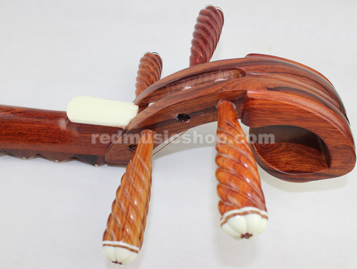 Bone Carving PiPa XingHai Hardwood - Traditional Bone Carving Peony Instrument For Beginners Chinese PiPa Lute